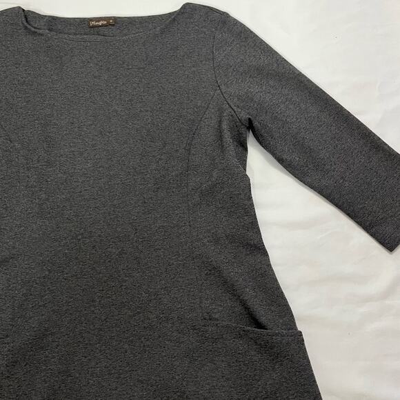 J.McLaughlin Pockets Grey Solid Minimalist Basic Career Office Dress Size Medium - Picture 3 of 8